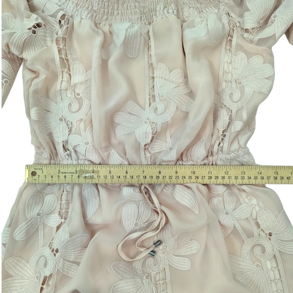 Lovers + Friends Kory Off The Shoulder Dress Womens Small Blush Pink Long Sleeve - Picture 12 of 15